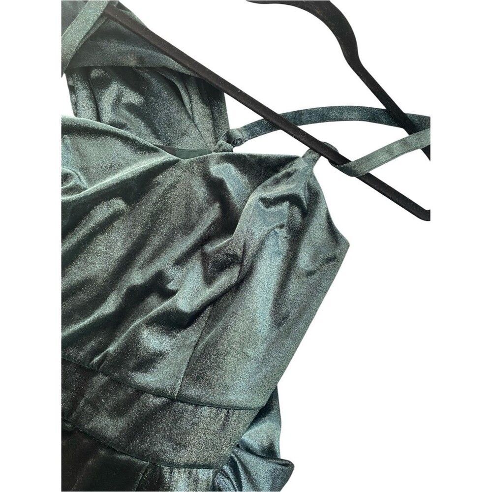 Torrid Wideleg Metallic Velvet Spaghetti Strap Partywear Jumpsuit Sz 14 Holiday - Picture 6 of 9